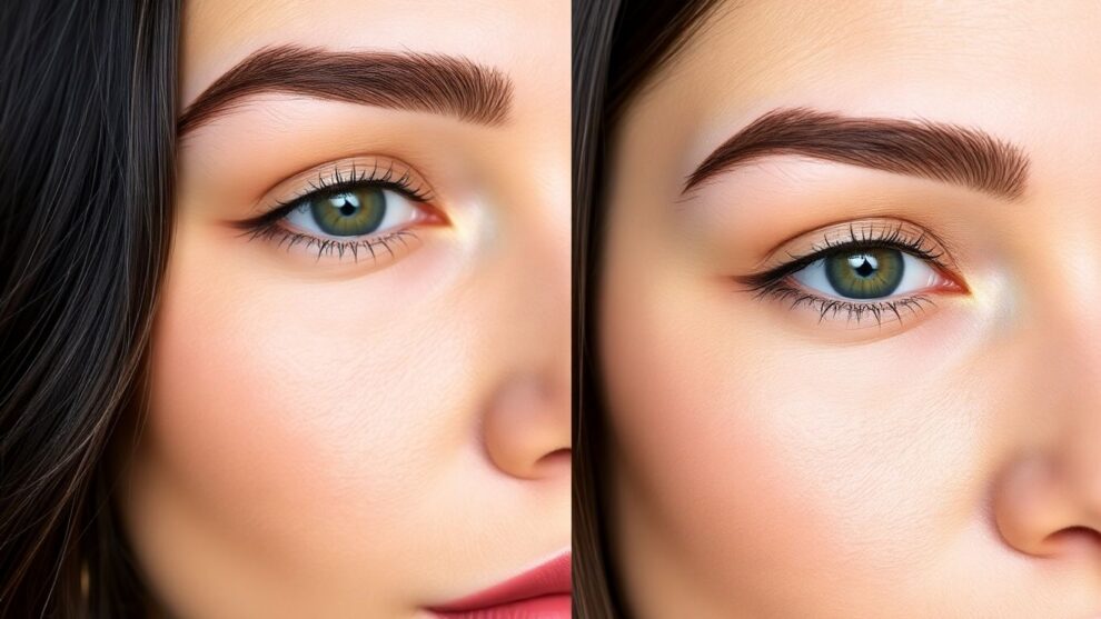 brow lamination vs henna